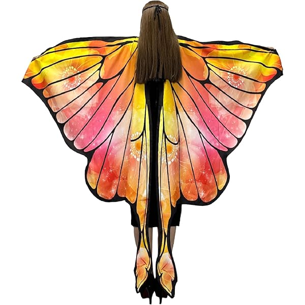 Ailes De Fée Adulte MiiDD - Cape Papillon 168x135 Cm Pour Cosplay