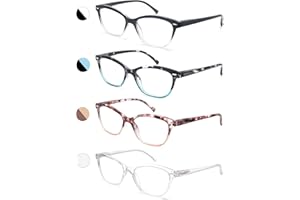 MODFANS Women Reading Glasses 1.25 4 Pair Stylish Ladies Readers with Comfort Spring Hinge Pattern Design Pouch Included