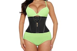 LUXURY-VITA Short Torso Waist Trainer for Women Lower Belly Fat, Workout Fajas Colombianas Waist Cincher Corset