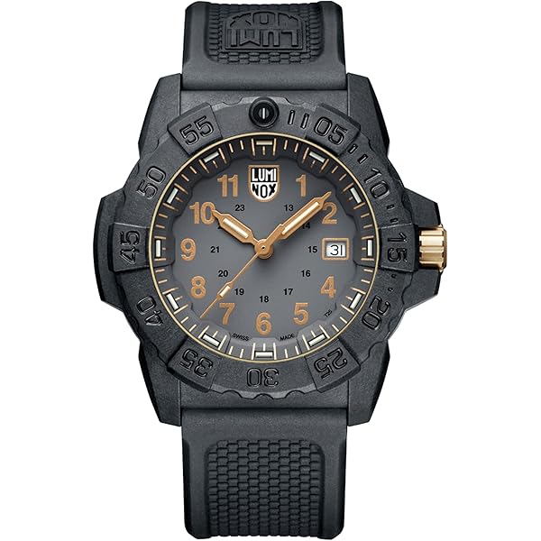 Luminox Mens Watch Navy Seal Steel 3258: 45mm Silver, Black