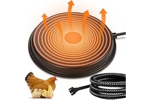 Poultry Chicken Water Heater - KOKOPRO Chicken Water Heater Base for Winter, for Plastic/Metal Poultry Waterer, Thermostatically Controlled Heated Waterer for Chickens 80W,Chicken Coop Accessories