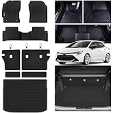 Floor Mats for 2020-2024 2025 Toyota Corolla Hatchback Accessories 8PCS, Cargo Mat Custom TPE All Weather Protection Full Coverage Trunk Liner & Floor Liner car Accessories