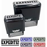 Expedite Bold Express Mail ASAP Self-Inking Rubber Stamp Ink Stamper for Business Office - 1-1/2 Inch Small - Pink Ink