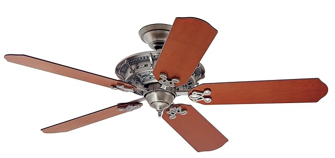 Hunter 21403 Jackson Square Fan Antique Pewter Traditional