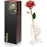 Anthonic Gold Dipped Infinity Rose Last Forever Flower Decor, Birthday Gift for Women in Her Birthday Valentines Day Mothers Day, Resin Preserved Rose | Anniversary Present for Mom (Pink)