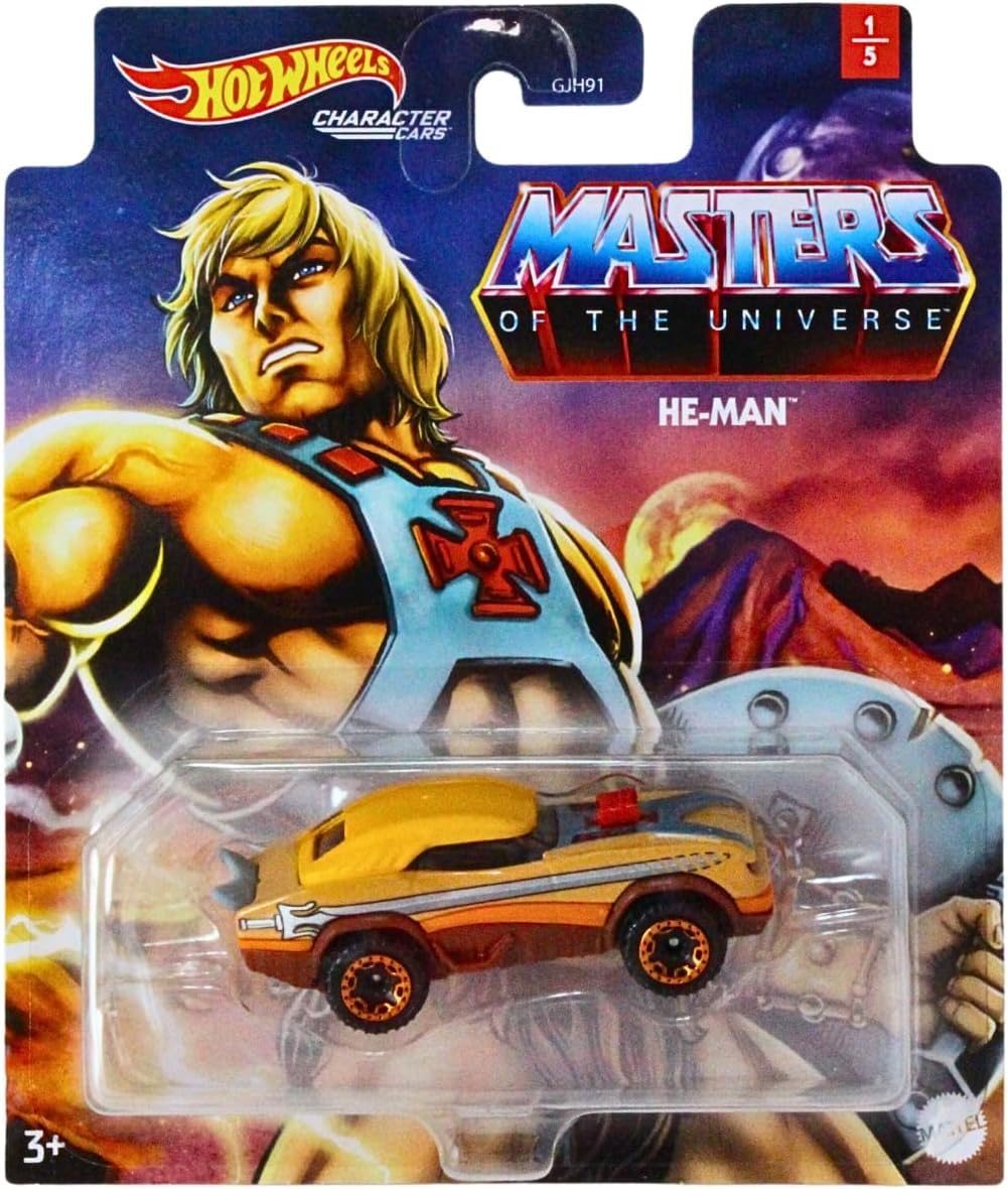 Character Cars Hot Wheels Masters of The Universe Die-cast 1:64 Scale Vehicle Car - He-Man 1/5