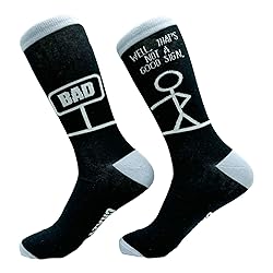 TrendWell Men's Bad Sign Socks Funny Sarcastic
