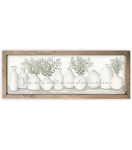 Happiness Is Homemade Framed White Wood Rustic Style Wall Décor Sign 6x18