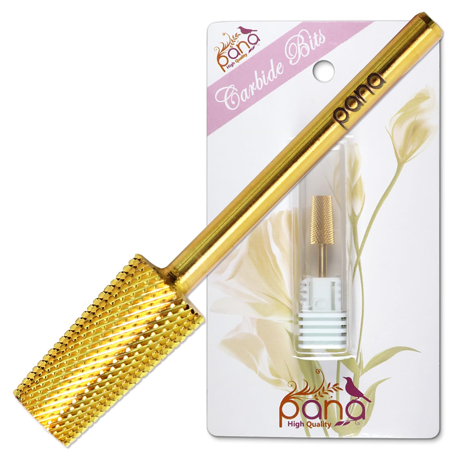 Pana Professional USA Gold TAPERED Barrel Bit Nail Drill (Grit: EXTRA FINE - XF) 3/32" Shank Size