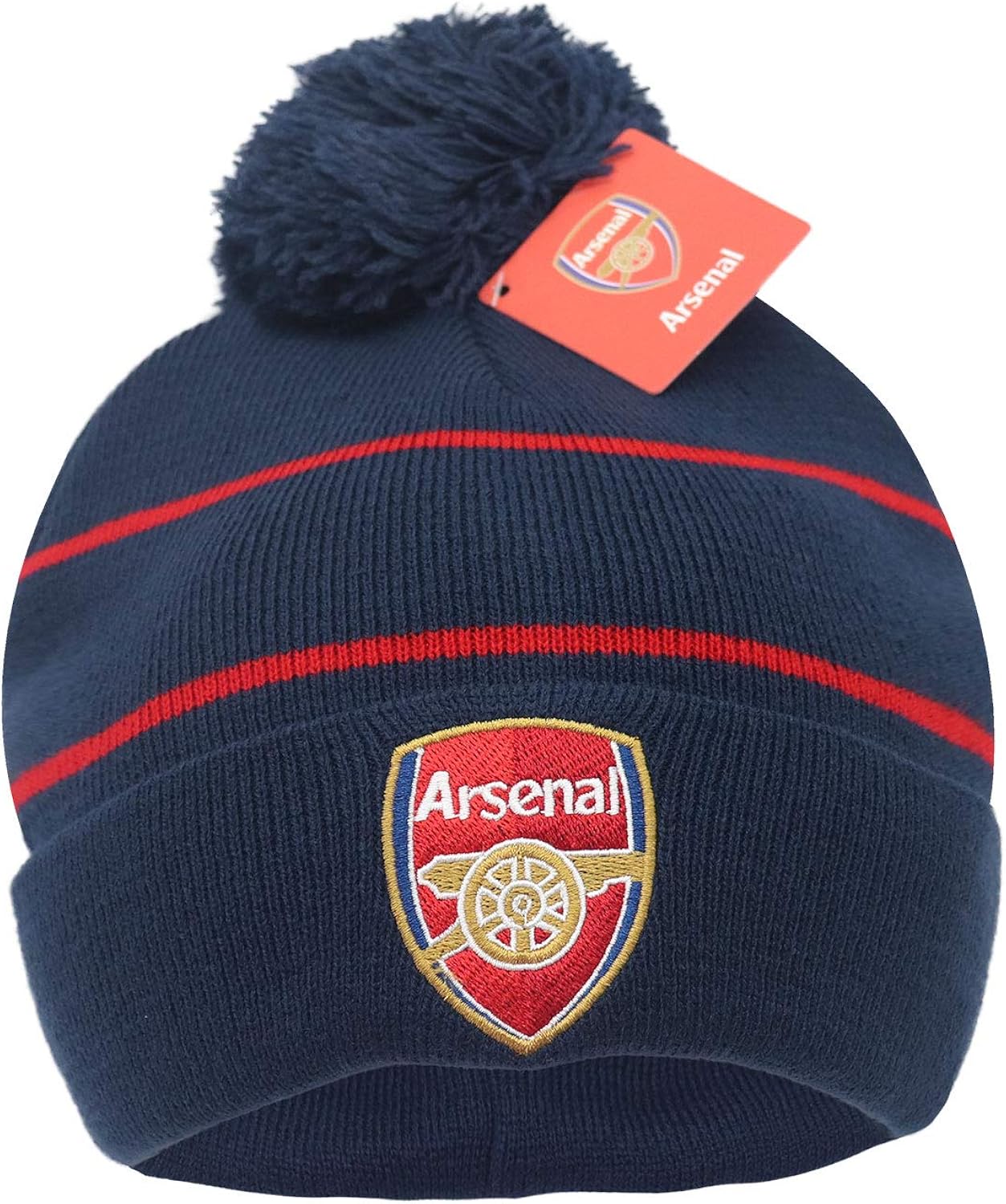 Soccer Team Beanie Cuff Bobble Hat Knitted Skull Cap for Men Women Caps