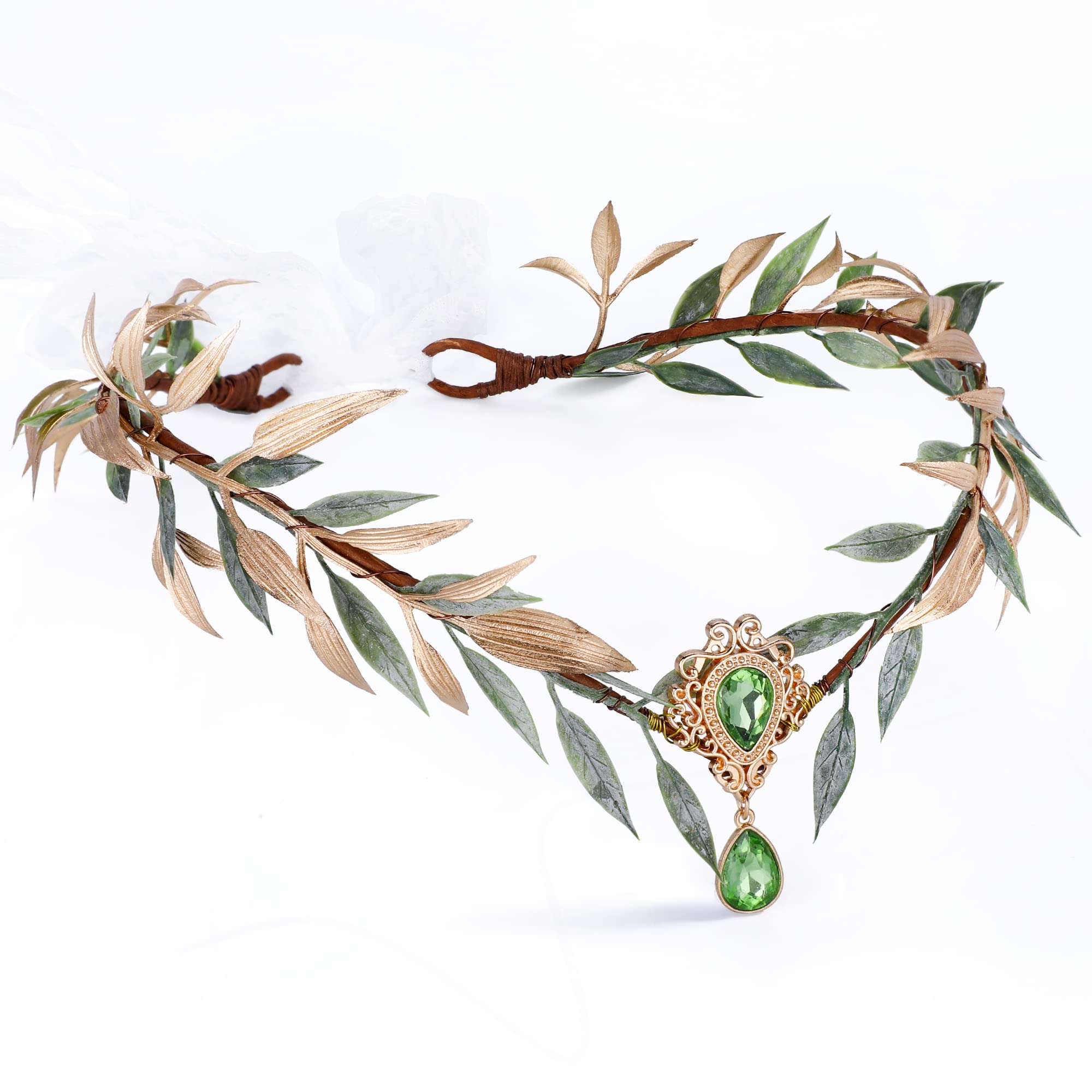 MOSTORY Fairy Flower Headband for Women Renaissance Cosplay Photo Shoot