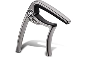 GUITARX X3 Capo for Acoustic Guitar, Electric Guitar Capo - Also For Bass, Ukulele, Banjo and Mandolin - #1 Brand Among Guitar Capos - Zinc Alloy, Gun Metal