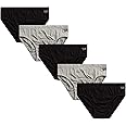 Reebok Low Rise Mens Underwear Briefs - 5 Pack Performance Briefs Cotton Underwear For Men with Contour Pouch (Sizes: S-XL)