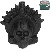 TEGAJA Aztec Death Whistle - 126dB+ Loudest Screaming Whistle, Authentic Ceramic Death Whistle for Halloween Pranks, Unique Scary Gift, Collectible - Matte Black