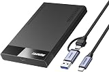BENFEI 2.5 Inch SATA to USB Tool Free External Enclosure 6Gbps UASP view 1