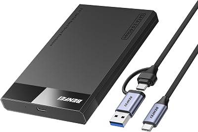 BENFEI 2.5 Inch SATA to USB Tool Free External Enclosure 6Gbps UASP