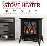NETTA Electric Fireplace Stove Heater 1600-1800W Freestanding Black view 2