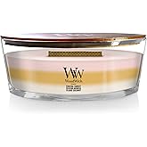 WoodWick Island Getaway Trilogy Gifts for Women and Men, 16 oz Ellipse Trilogy Candle with Crackling Wick