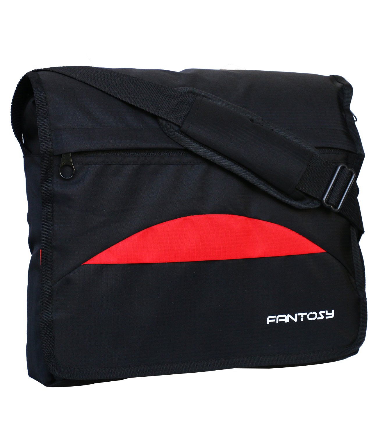 fantosy polyester black sling & cross-body bag for unisex