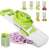 Mandoline Slicer for Kitchen Sedhoom 6 in 1 Mandoline Slicer Foldable Vegetable Slicer Mandolin Multi Blade Potato Veggie Sli