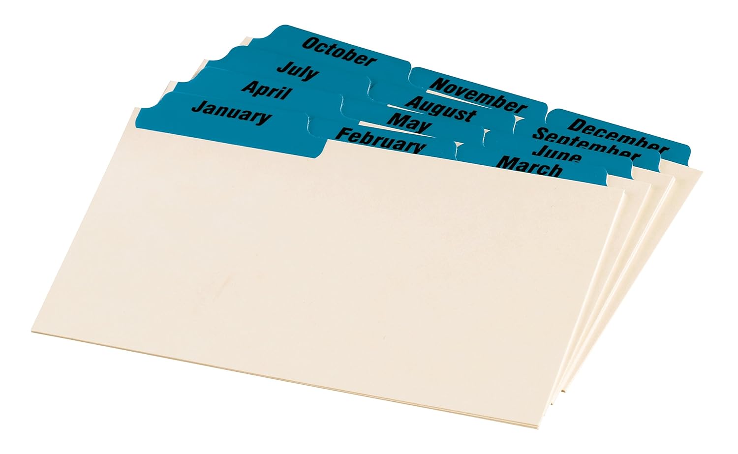 Oxford Manila Index Card Guides with Laminated Tabs, 4 x 6 Inches, Jan
