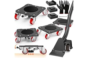 Furniture Moving Set with Parking Function - Furniture Dolly, Furniture Movers with Stabilizers, Upgraded Carbon Steel Panel,