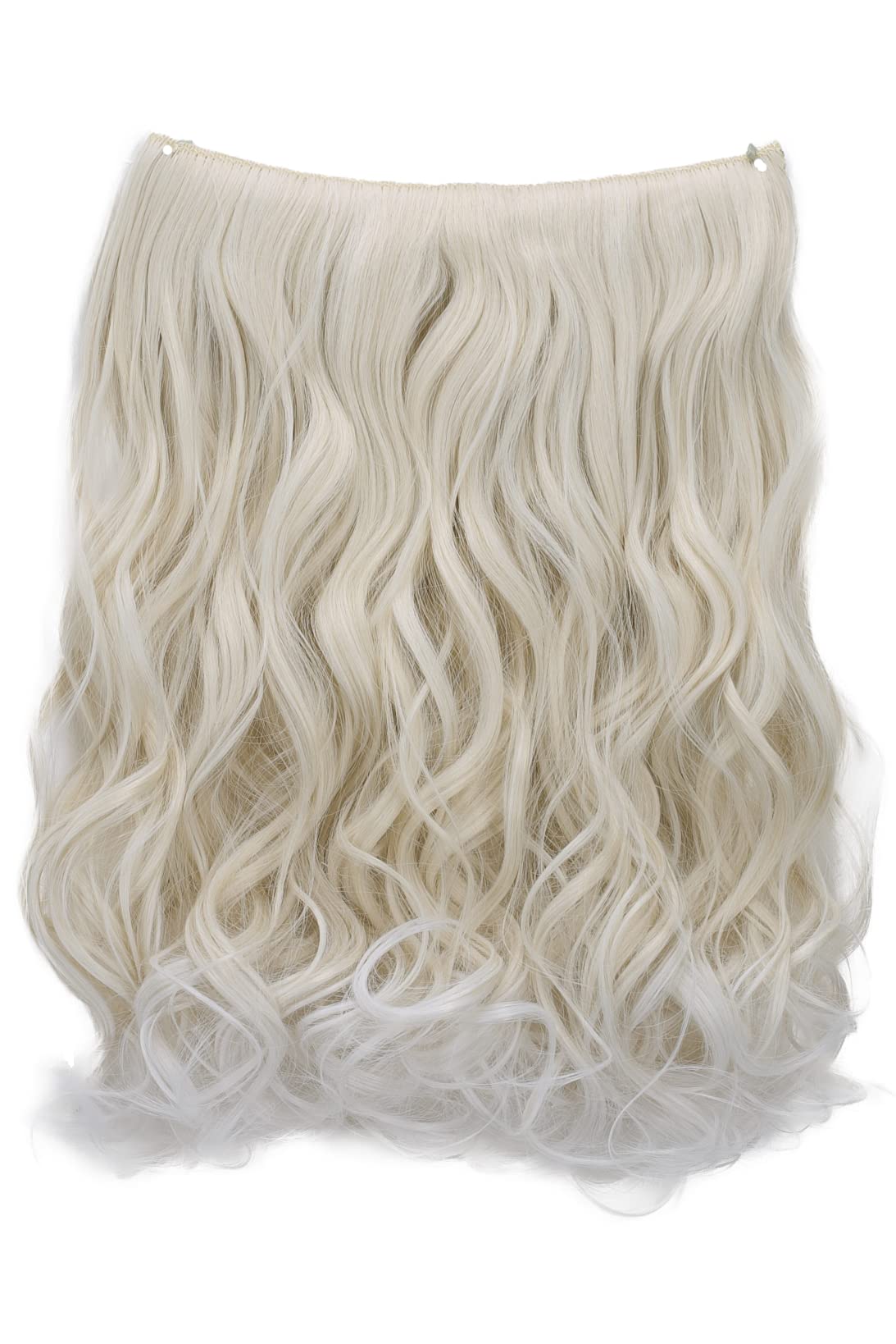 CAISHA 20" 1 Weft Extension With Elastic Band Hair Extensions Hairpiece Wavy Light Blonde Mix E124-1