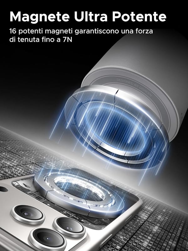 Zapix Qi2 25W Caricatore Wireless 2 in 1 MagSafe (Bianco)