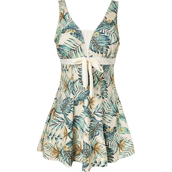 Ecupper Women's Plus Size Tankini Swimsuit Set - Flowy Top With Boyshorts, Swimsuit For Curvy Figures