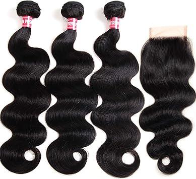 Wen Yu Wenyu Brazilian Virgin Body Wave 3 Bundles With Closure 8a