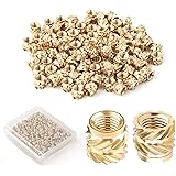 100pcs 3D Printing Brass Nuts, M3x4x5mm M3 Threaded Insert Knurled Brass Nuts Female Thread Knurled Heat Embedment Nut for 3D