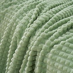Puncuntex Flannel Fleece Throw Blanket Sage Green