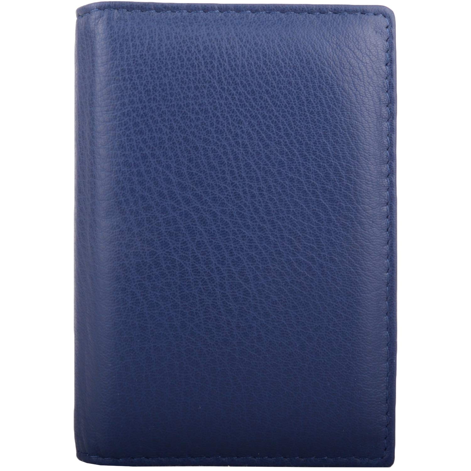 Womens/Mens Genuine Leather RFID Travel/Holiday Credit Card/Travel Card Holder/Wallet - Navy