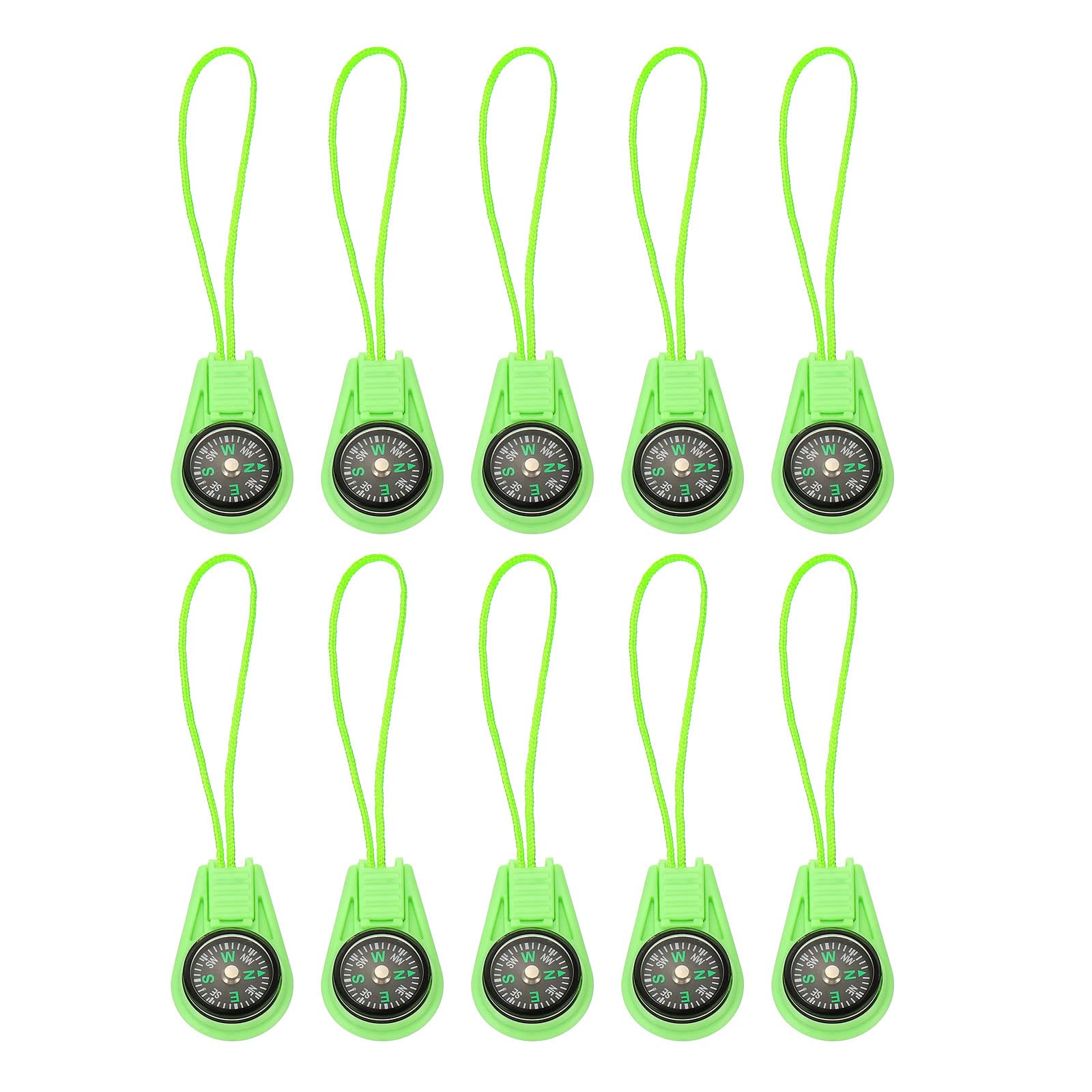 PATIKIL Mini Survival Compass, 25 Pcs Button Compass Bulk kit for Outdoor Hiking Camping Travelling Party Favors, Green