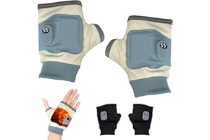 Rechargeable Heated Fingerless Gloves Battery for Men Women, Electric Portable USB Heating Half-Finger Glove 3 Levels, Winter