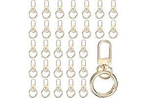 M METERXITY 30-Pack Lobster Claw Clasp, Zinc Alloy Swivel Trigger Snaps Spring Clasps Hooks for Keychain Buckle/Lanyard/Strap