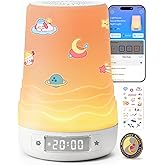 Mewaii White Noise Sound Machine Baby & Adult, 360° RGB Night Light, AI Cry Detection, App Control, 100 Soothing Sounds, Sleep Routine Builder, Kids Nursery Baby Essentials Shower Gift Toddler Bedroom