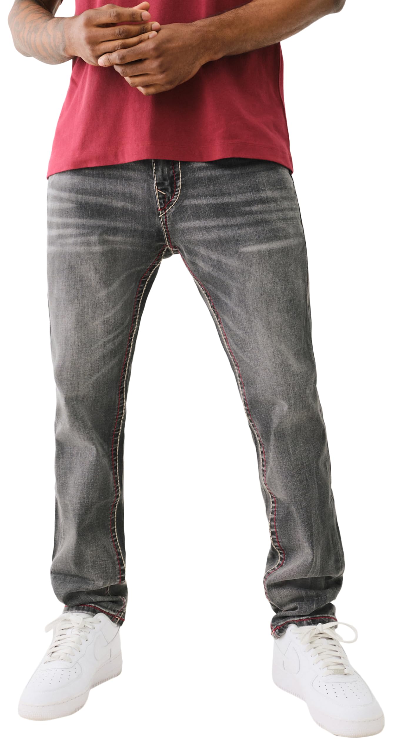 True Religion Men’s Rocco Big T NO Flap 1/2″, Space Greywash