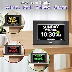 MRCHYDZ 7 Inch Clock with Day and Date for Elderly