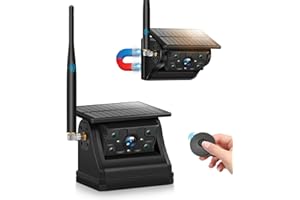 MYPIN Portable 1080P Solar Wireless Backup Camera with IR Night Vision, Easy Install Waterproof No Drilling, Rechargeable RV 