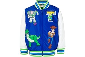 Disney Toy Story Cars Zip Up Varsity Bomber Jacket Toddler to Little Kid Sizes (2T - 7-8)