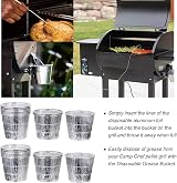 DOITOOL 12PCS Foil Tray Grease Bucket Liner for Smoker & Grill view 6