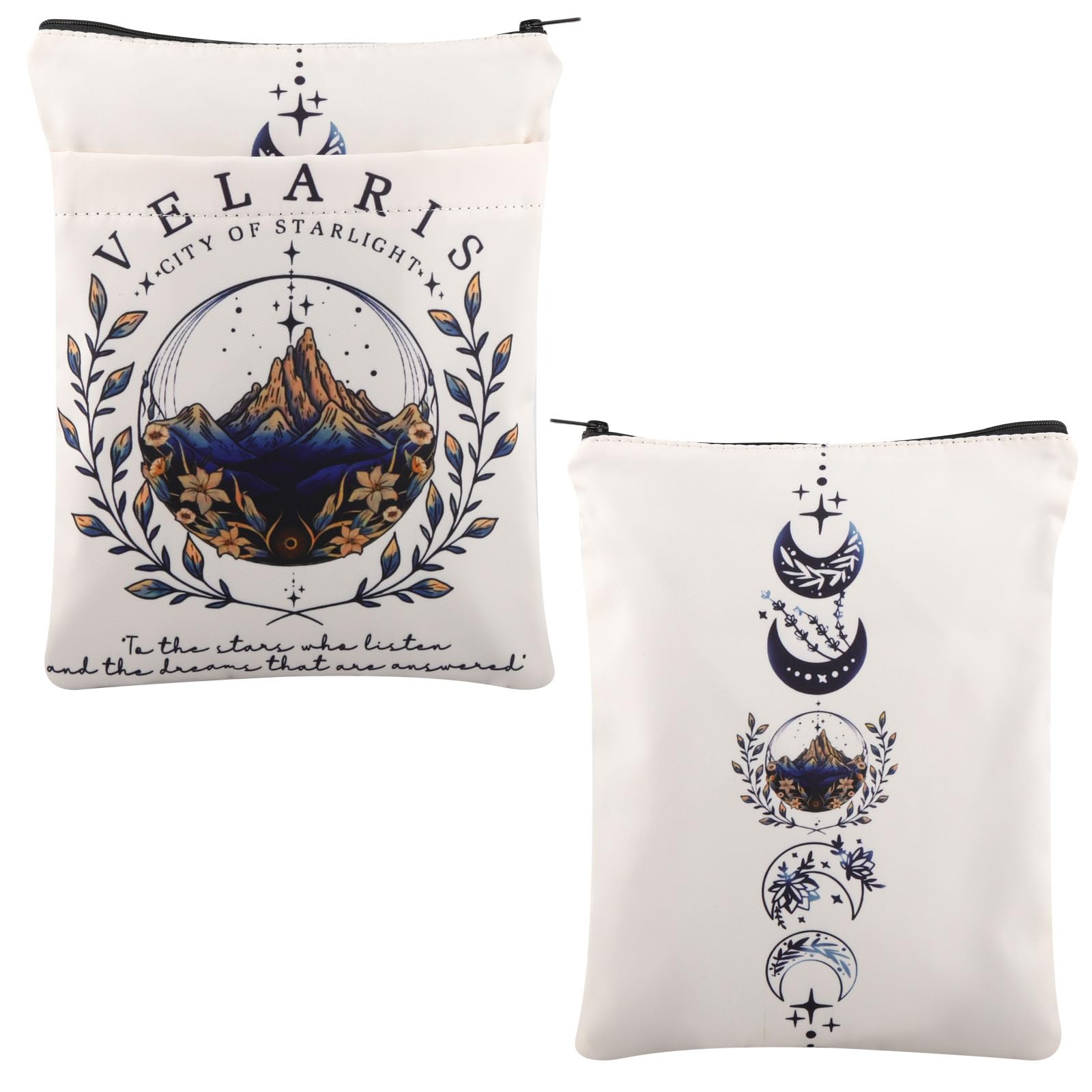 AKTAP ACOMAF Merch Acotar Book Sleeves SJM Gift City of Starlight Book Covers Bookish Bookworm Gift Velaris The City of Starlight Book Sleeve for Book Lover (Velaris White BS, ONE Size)
