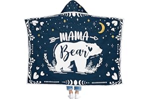 GEEMBI Mom Gifts for Women - Blue Mama Wearable Blanket Hoodie 47x72 in - Mothers Day Mom Birthday Gifts from Daughter Son, Mama Gift for Women, Gift for Mother in Law