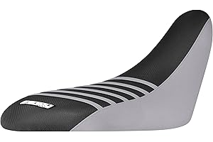 Enjoy Mfg Seat Cover - Compatible with Yamaha Raptor 700 700R 2006-2021#193 (Silver Sides/Black TOP/Silver Ribs)