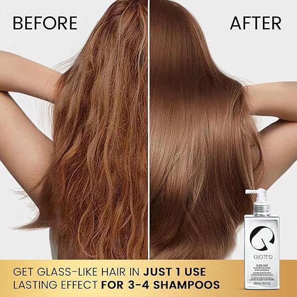 GIOTTO SLEEK COAT SUPERNATURAL HAIR SPRAY – ANTI-FRIZZ & ANTI-HUMIDITY SPRAY FOR FRIZZ-FREE, GLOSSY & SHINY HAIR | WITHSTANDS ALL WEATHER CONDITIONS | ALL HAIR TYPES – 6.7 OZ