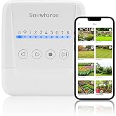 Snowtaros WiFi Smart Sprinkler Controller, 8 Zone | Irrigation Controller with APP Control, Local Weather Intelligence, Rain Delay, 24VAC Compatible, Easy DIY Install for Garden