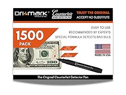 Dri Mark 1500 Pack Counterfeit Bill Detector Marker