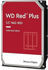 Western Digital 14TB WD Red Plus NAS Internal Hard Drive - 5400 RPM Class, SATA 6 Gb/s, CMR, 512 MB Cache, 3.5