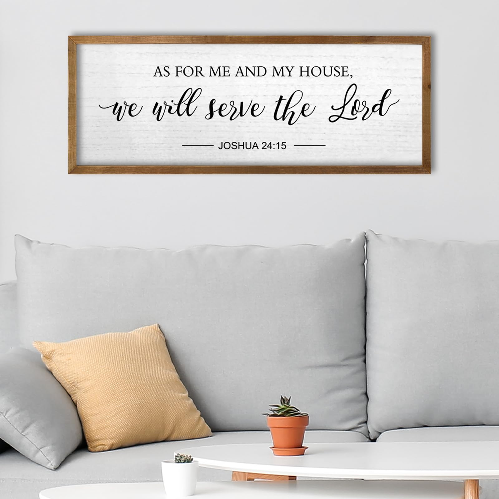 TQianJiang As For Me And My House We Will Serve The Lord Wall Decor 24 ...